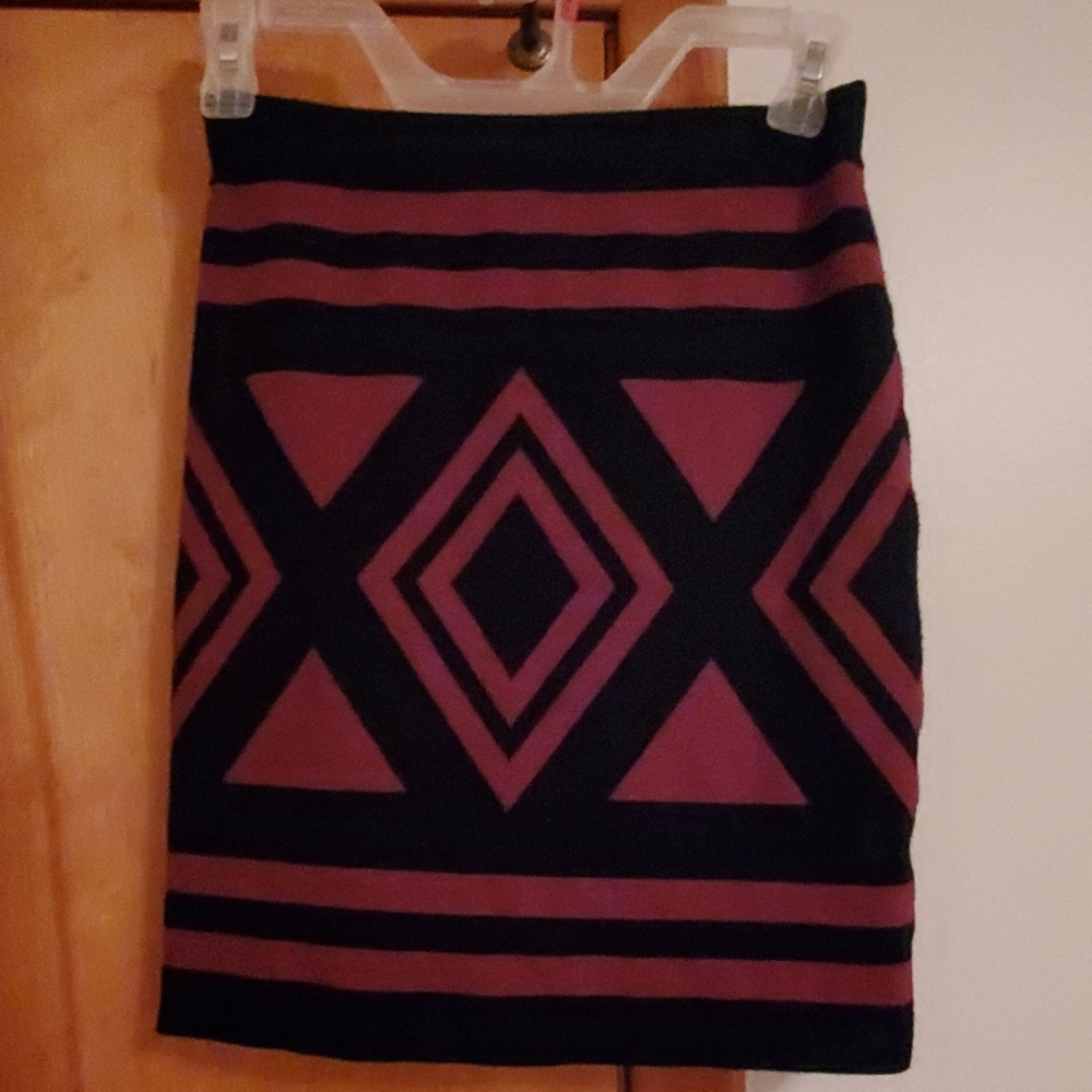 Maroon and Black skirt
